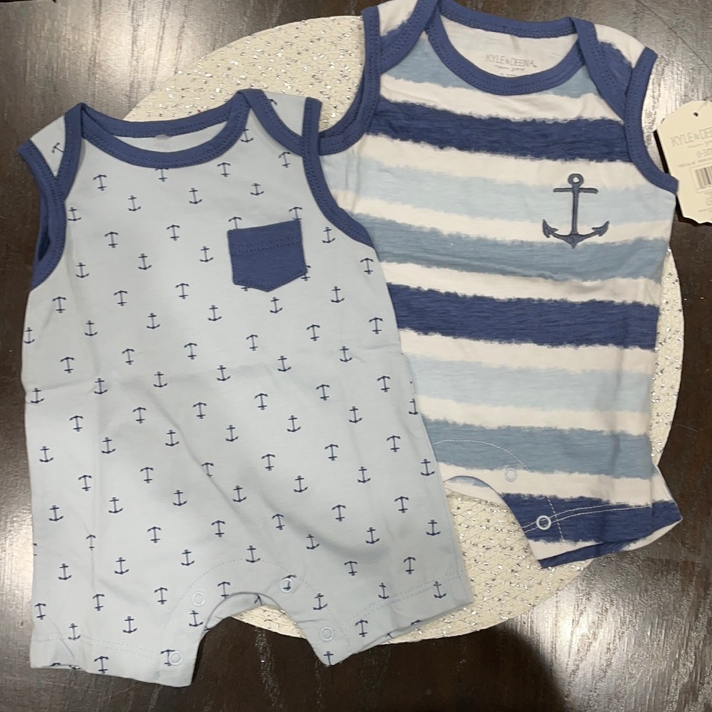 Blue summer romper
